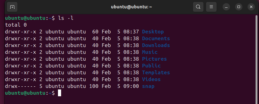 ls -lコマンドでファイルの権限を確認している画面